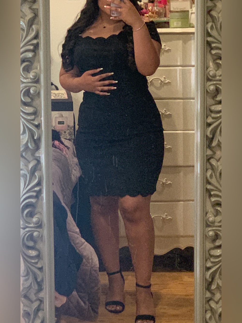 Little Black Scallop Dress